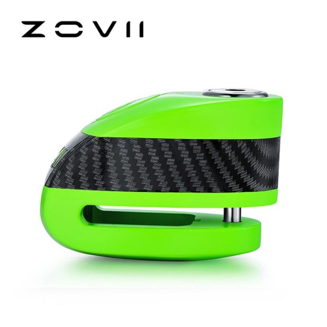 Cadeado de Disco c/ Alarme Zovii Verde Fluo