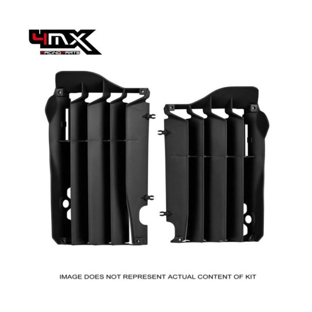 4MX Black Radiator Louvers Kawasaki KX 250 2005-2007